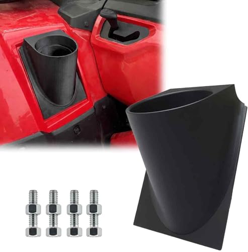 ATV Cup Holder for Honda Rancher 4x4 - Carbon Fiber 72mm Drink Bottle Mount Non-Destructive Installation Using Original Holes Includes Mounting Hardware