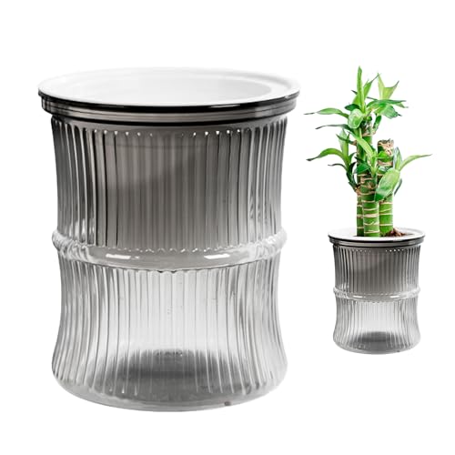 Maceta De Riego Interior,Maceta De Riego Automático | Recipientes Para Plantas En Macetas Pequeñas Macetas Con Depósito De Agua | Macetas Con Riego Automático A Prueba De Fugas Para Balcón, Baño, Dorm
