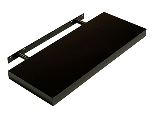 Multibrand MB-Super High Gloss Floating Wall Shelves Black 80cm