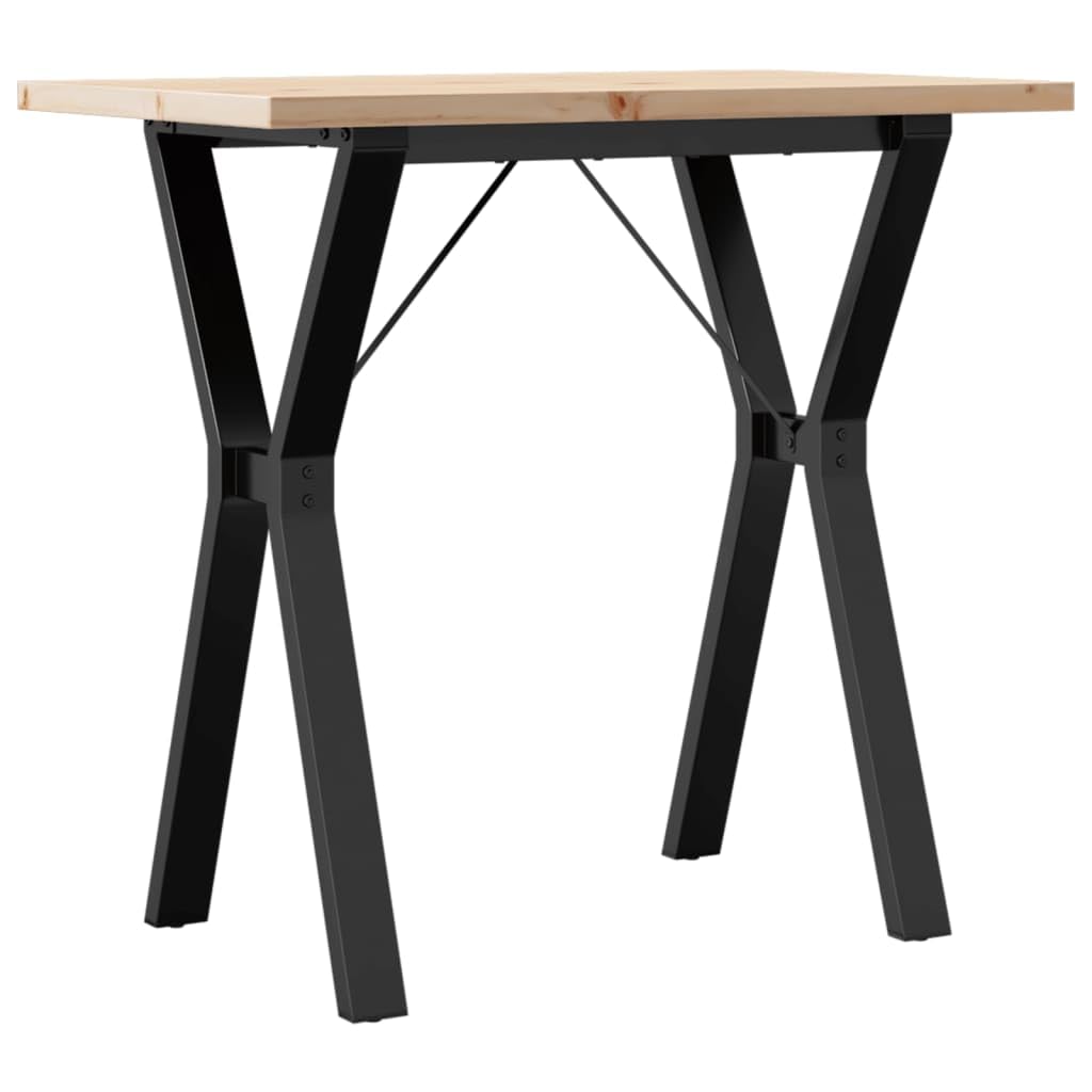 Table à manger en pin massif 80x50cm avec plateau en bois solide
