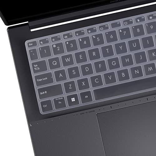 Image of Saco Laptop Keyboard Cover Skin for 2022 OLED ASUS Vivobook X1405ZA, Vivobook S14 Flip TN3402QA / S3402ZA, Zenbook 14 UX3402ZA 14 Inch OLED Thin and Light Laptop (Not Fit for K3400 M3401)