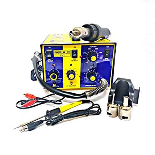 E sale Bakku Premium 900 3 in 1 SMD Rework Station hot air Gun with 12W Micro Soldering Iron,0-15V Variable Dc Output 700 W Temperature Controlled (B099DR8Q6N) Amazon Price History, Amazon Price Tracker