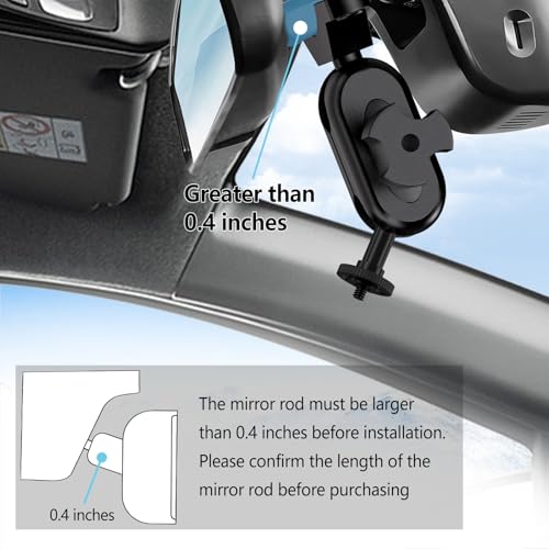 Soporte para cámara de salpicadero y espejo retrovisor: kit universal ajustable 6