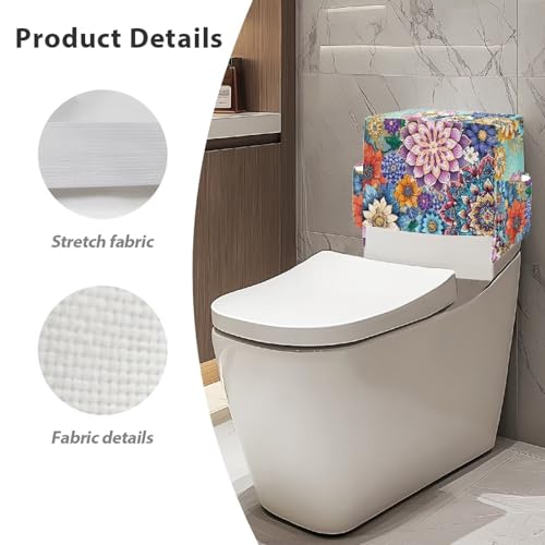 Organizador para cisterna de inodoro con bolsillos para eliminar el desorden en baños pequeños 5