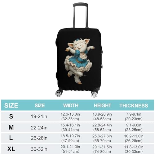 Dance Lamb Funny Travel Luggage Cover Baggage Suitcase Cover Protector Skins 19-32 Inch2