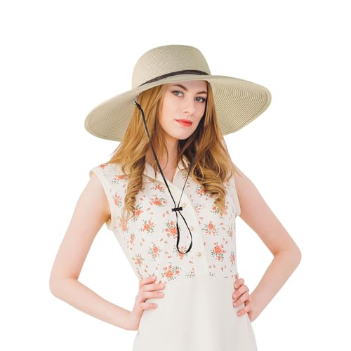 Chapeau de paille avec sangle coupe-vent pour protéger le visage du soleil