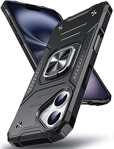 Housse iPhone 16 antichoc pour le sport et trajets quotidiens en voiture noire