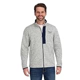 Reebok Mens Mock Neck Zip-Up Sweater Fleece Shell Jacket, Grey, S