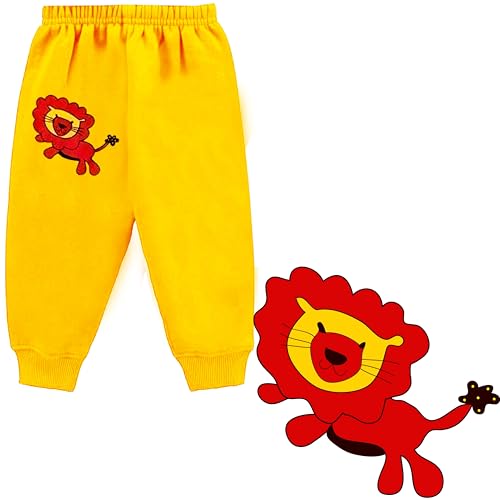 Image of Baby Boys' & Girls Pyjamas Regular Fit Cotton Printed Pajama Pants | Toddlers Lower | Track Pants | Kids Pyjama | Infants Joggers | Child Trackpants (Pack Of 5)