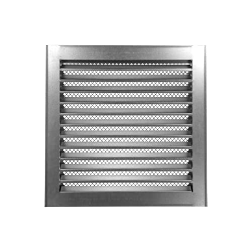 Image of Repa Market 12 x 12 Inch (Vent Opening Size) Heavy-Duty Galvanized Steel Gable Vent - Air Vent Covers with Mesh Screen - Cold Air Intake, Register Vent Cover for HVAC - Outdoor Air Return Grille