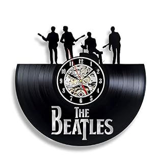 Gullei.com Horloge Murale en Vinyle pour Fans de Beatles - Les Beatles, Paul McCartney, John Lennon, RIngo Starr, George Harrison