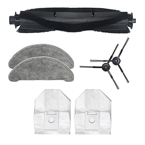 Parti dell'aspirapolvere 7 Pezzi di Pennello Principale a rulli, Pennello Laterale for Sacchetti di Polvere di Stoffa mop, Accessori for aspirapolvere Robot (Color : Black White)