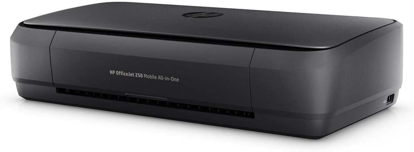 HP OfficeJet 250 Stampante All-in-One Portatile, Stampa/Copia/Scansione 600 dpi, Nero
