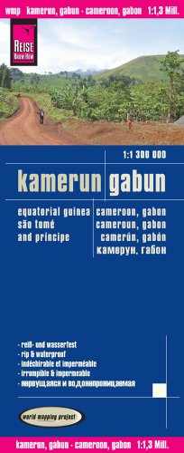 Camerún, Gabón, Guinea Ecuatorial, Sao Tomé, mapa impermeable de carreteras. Escala 1:1.300.000 impermeable. Reise Know-How.: reiß- und wasserfest (Cameroon / Gabon (1:1.300.000))