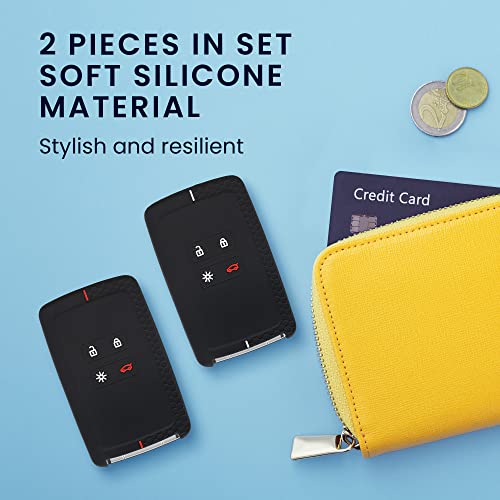 kwmobile Key Cover Compatible with Renault 4 Button Car Key Smart Key (only Keyless Go) (Set of 2) - Image 4
