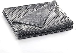 Weighted Duvet Blanket Cover for Adults | Hot&Cold | Even for Sleeping Cosy ，More Comfortable| Minky Dot,Dark Grey (36 x 48)