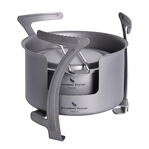 Boundless Voyage Camping Alcohol Stove Ultralight Titanium Wood...