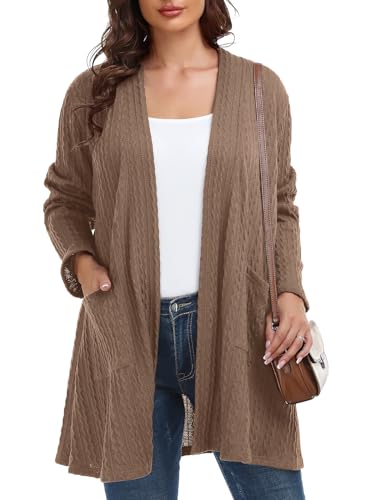 Image of BELAROI Plus Size Cardigan Sweaters for Women 2026 Pockets