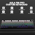 AULA F99 Pro Wireless Mechanical Keyboard with Knob,Tri-Mode BT5.0/USB-C/2.4GHz Hot Swappable Keyboard,Pre-lubed Switches,Gasket Structure,RGB Backlit Computer Gaming Keyboards (Side Printed Black) - Image 2