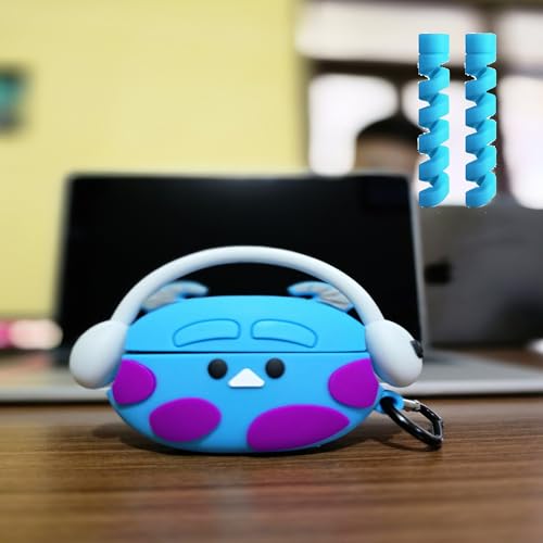 Image of YODI Case Cover for Airpods Pro|Pro 2|Airpods Pro 3|Airpods 4 Pouch, Silicone Cases with Cleaner Kit 360 Drop Protection,Shock-Resistant ([Headphone - Blue Finger Tool ], Airpods Pro /Pro 2)