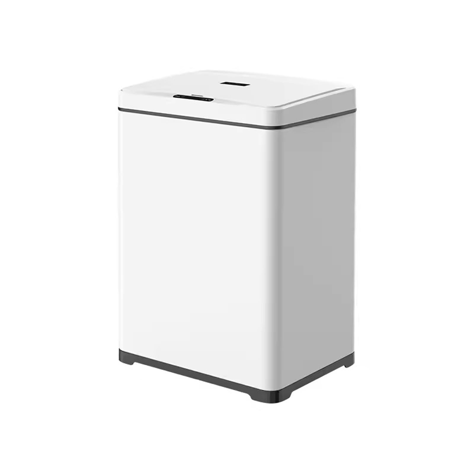 Kitchen Trash Can Intelligent Sensor 30 Liters Trash Can with Lid Large Commercial Home Kitchen Hotel Mall Intelligent Trash Can Sensor Garbage Can (White)