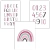 Frechdax® 3-delige set kinderkamer poster babykamer DIN A4 zonder fotolijsten | meisjes jongen | kinderposter foto’s Set…
