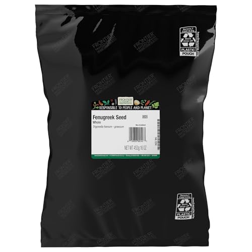 Frontier Co-op Fenugreek Seed Whole, Kosher | 1 lb. Bulk Bag | Trigonella foenum-graecum L.