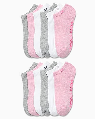 Calvin Klein Women's No Show Socks - 12 Pack Cushioned Athletic Low Cut Ankle for Women - Breathable Sports (4-10)2