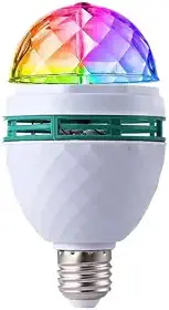 Lâmpada Led Globo Colorida Rotativa Giratória Festa Boate + Soquete PREMIUM, GOLLATE(‎ILU.20645)
