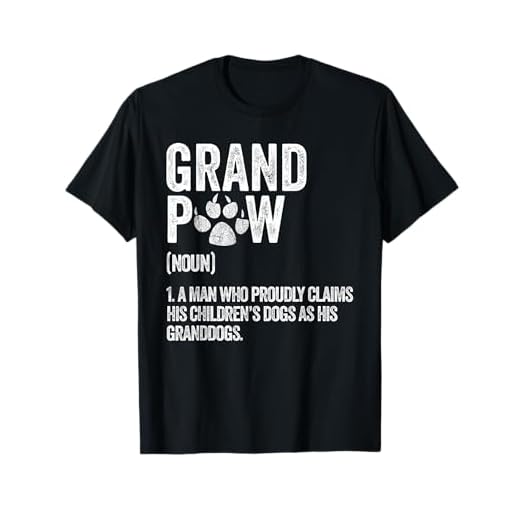 Mens Funny Best Dog Grandpa Ever Grandpaw Apparel Retro Grand Paw T-Shirt