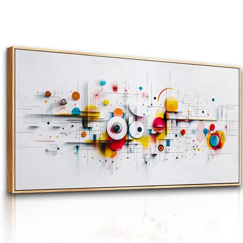 hyidecorart Cadre Decoration Murale Bois, Moderne Impression sur Toile, 60x120 cm XXL Grand Tableau Decoration Murale Chambre Art Abstrait, Décoration de...
