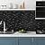 V-MOZZA Peel and Stick Stone Tile, 5-Sheet Peel and Stick Stone Mosaic Backsplash 11.5" x 10.7" 3D Marble Look Backsplash Tiles for Kitchen Fireplace (Mixed Black)