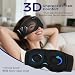 LC-dolida 3D Bluetooth Schlafmaske mit Kopfhörern, Total Blickdicht & Weich