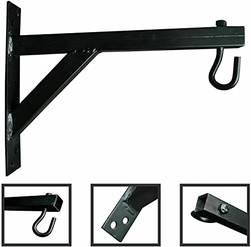 SOO Boxing Champion Heavy Duty 12'' Wall Bracket Steel Mount Hanging Stand for Punch Bag Kickboxing MMA Muay Thai Training Bag, Black - Image 3