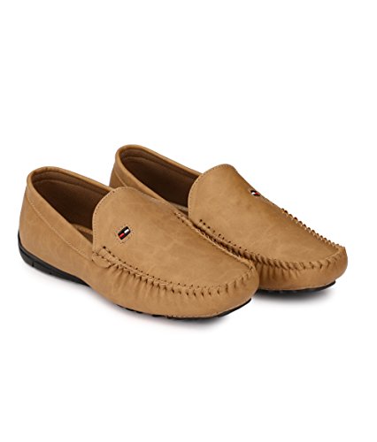 Shoe Smith Men's Tan Synthetic Loafers 