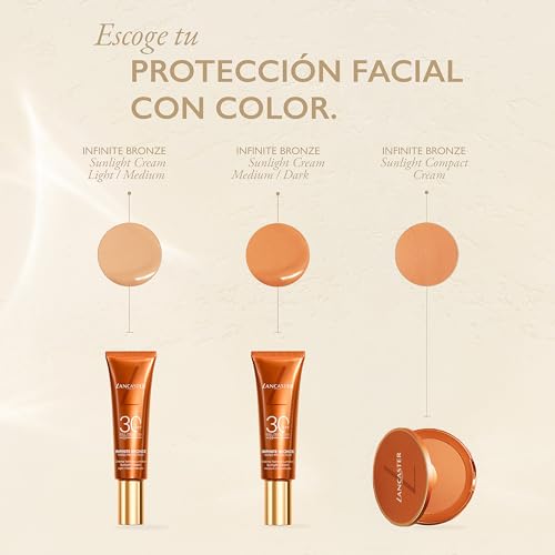 LANCASTER Infinite Bronze Tinted Protection Sunlight Compact Cream | Base de maquillaje compacto en crema con protección solar de SPF50 | 9 g - imagen 10