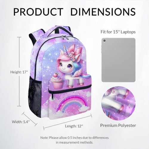 Backpack for Girls - Unicorn Backpack for Kids Toddler - Girls Bookbag School Supplies - 17 Inch Cute School Bag for Primary/Kindergarten/Preschool2