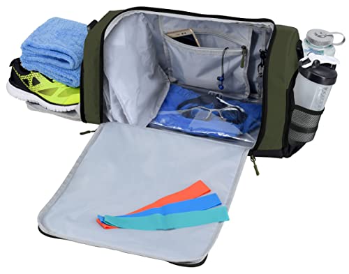 Image of Ultimate Gym Bag 2.0: The Durable Crowdsource Designed Duffel Bag with 10 Optimal Compartments Including Water Resistant Pouch