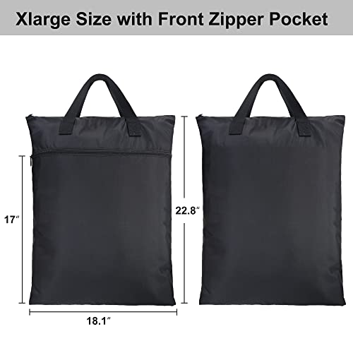 Beegreen Black Laundry Bag For Traveling Wet Bag With Handles & Zipper Pockets Hanging Laundry Hamper Heavy Duty Collapsible Washable For Dirty Clothes College Dorm Gym Beach Pool Swimsuit #TOP1