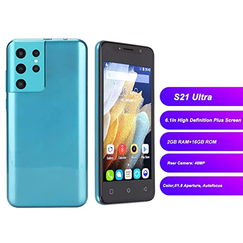 S21 Ultra Unlocked Smartphone, Android 11 Unlocked Cell Phones 6.1Inch Hd Plus Screen Dual Card Mobile Phone, 2Gb Ram 16Gb Rom, 3000Mah, Face Unlock, Dual Camera(Green) #TOP1