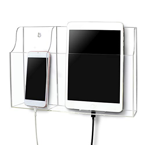 HyFanStr - Soporte de Pared para Mando a Distancia, acrílico, para Colocar en la Pared, para Cargar la Cama, Control Remoto, ordenar el Escritorio, Organizador de Almacenamiento para teléfono Cover