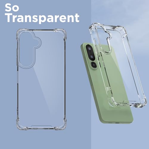 Image of Pikkme Back Cover for Samsung Galaxy M36 5G PC + TPU Clear Transparent Raised Edges Shockproof Protective Phone Bumper Case (Transparent)