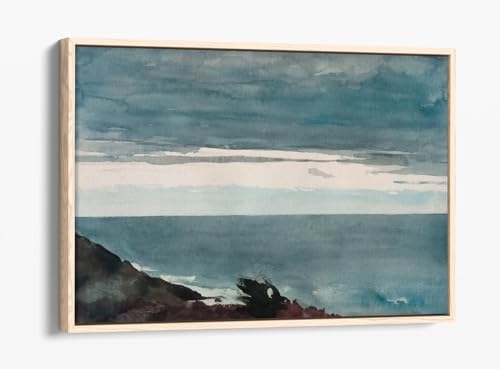 Impression sur toile Winslow Homer Prouts Neck Grand Tableau Cadre Bois