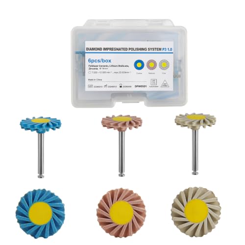 Dental Composite Resin Polishing Disc Kit Spiral Polisher Wheels RA 14mm P3