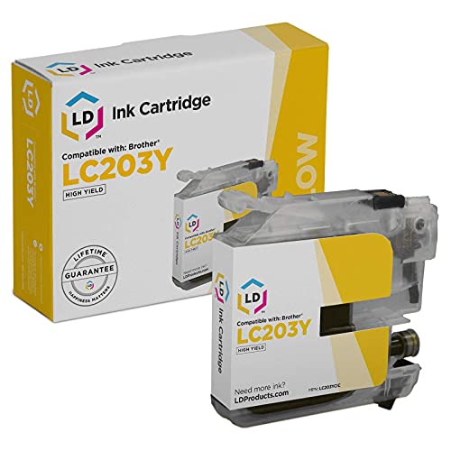 LD Products Compatible Ink Cartridge Replacement for Brother LC203Y High Yield (Single Yellow) Compatible w MFC J4320DW J4420DW J460DW J4620DW J480DW J485DW J680DW J880DW J885DW -  LC203YCIC