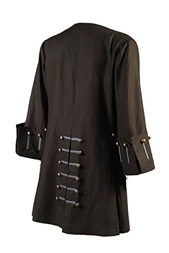 Image of Of The Caribbean Sparrow Johnny Depp Brown Cotton Coat Jacket