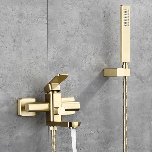 Ensemble de robinet de baignoire mitigeur douche mural laiton