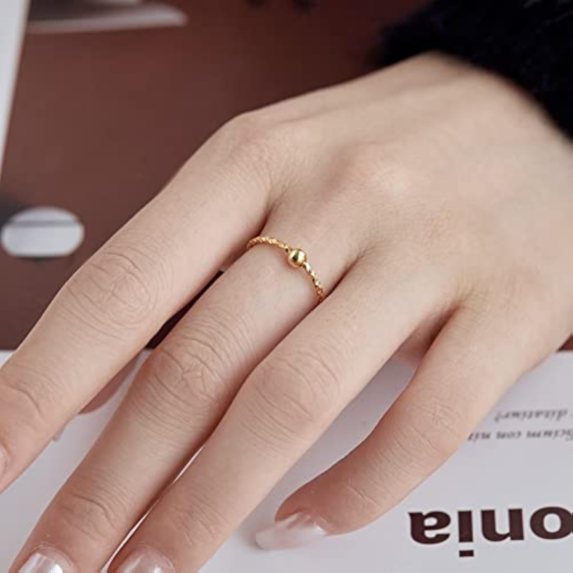 925 Silver Sleek Textured Ring, Everyday Classic Collection for Girls