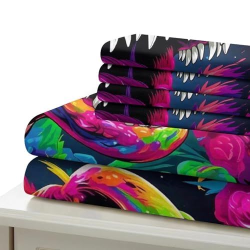 Housse de couette dinosaure hypoallergénique facile à laver 3D