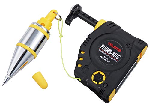 TAJIMA Plumb Bob Setter - 14 oz (400g) Magnetic Plumb-Rite with 14.5 ft Auto Recoil Cord & Quick-Stabilizing Bob - PZB-400GP #1